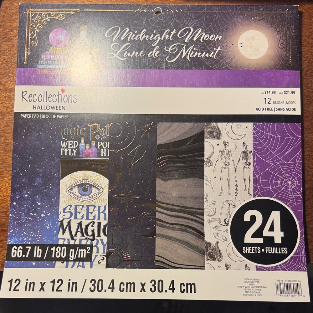 Recollections Halloween Midnight Moon Paper Pad